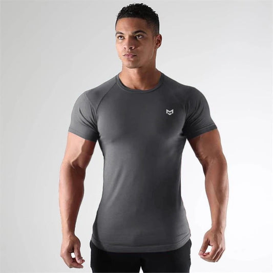 Gym Short Sleeve T Quick Dry Gym Clothes For Running - Peak Motion