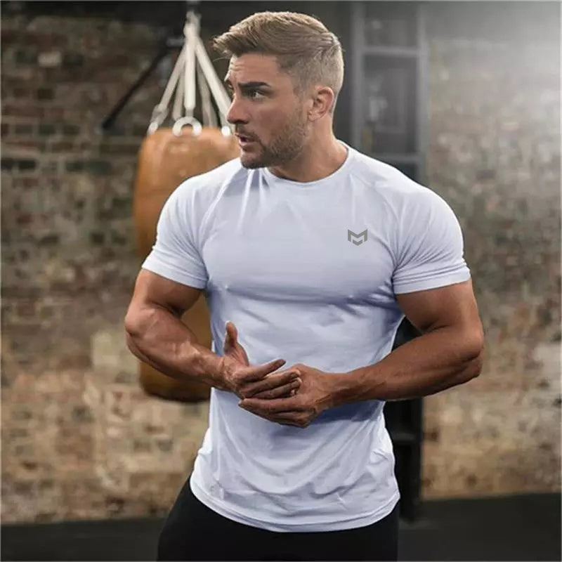 Gym Short Sleeve T Quick Dry Gym Clothes For Running - Peak Motion